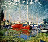 Claude Monet Canvas Paintings - The Red Boats